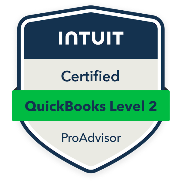 Intuit Certified QuickBooks Level 2 ProAdvisor Badge